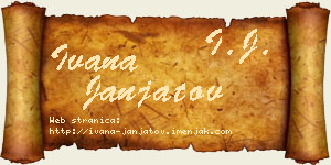 Ivana Janjatov vizit kartica